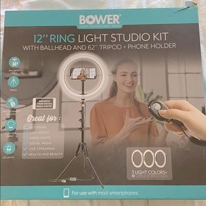 BOWER 12” Ring Light Studio Kit